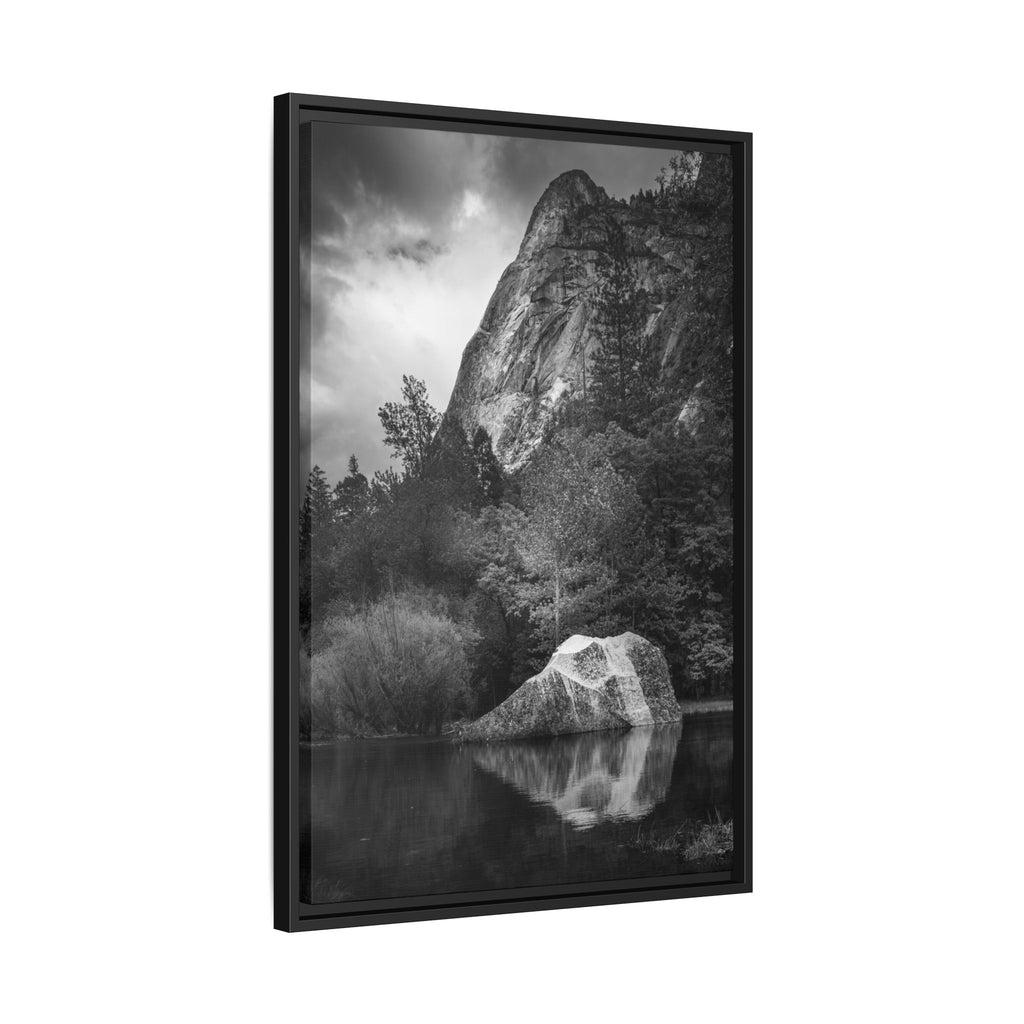 'The Quiet Guardian' Black & White Matte Canvas Print (Framed)
